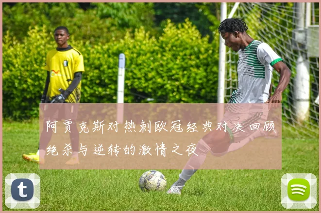 阿贾克斯对热刺欧冠经典对决回顾绝杀与逆转的激情之夜